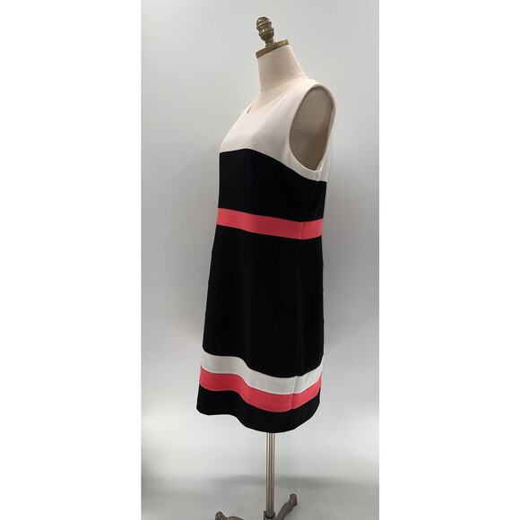 Tommy Hilfiger White/Black/Pink Striped Sleeveless Shift Dress NWT- 16 - Picture 12 of 12